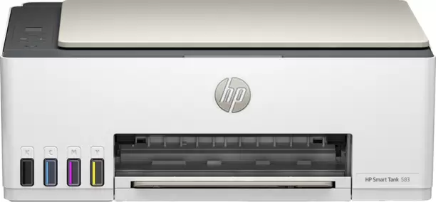 HP Smart Tank All in One 583 Multi-function WiFi Color Ink Tank Printer (Borderless Printing) for Print/Copy/Scan with Up to 4000 pages of Black or 6000 pages of color ink in the box and Mobile Fax Support with HP Smart App printer