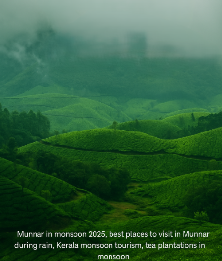 Munnar in Monsoon 2025 – A Misty Escape to Kerala’s Green Paradise